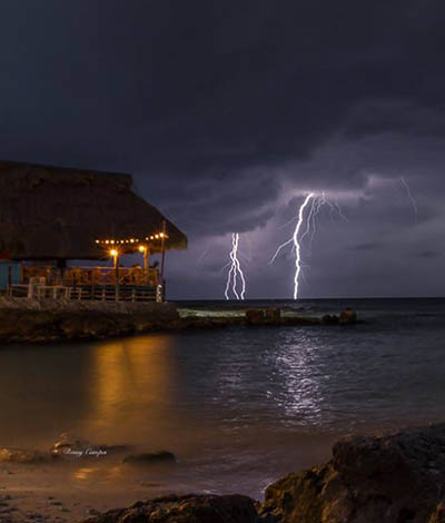 Rain in Cozumel