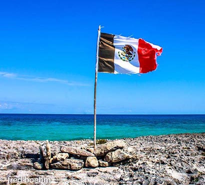 Cozumel Mexico Flag Fred Boehm