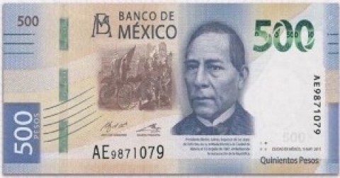 Mexico 500 peso bill
