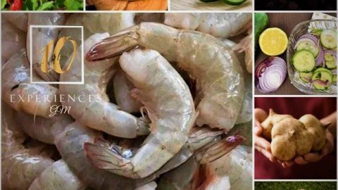 Jicama shrimp Tostado Chef Alejandro 10 Experiences Tour Cozumel