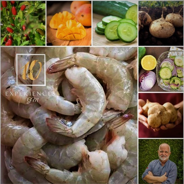 Jicama shrimp Tostado Chef Alejandro 10 Experiences Tour Cozumel