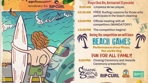 Cozumel Surfing Beach Clean Up Competition