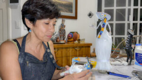 Catrinas artistic creation workshop Moises JH Tono Lopez